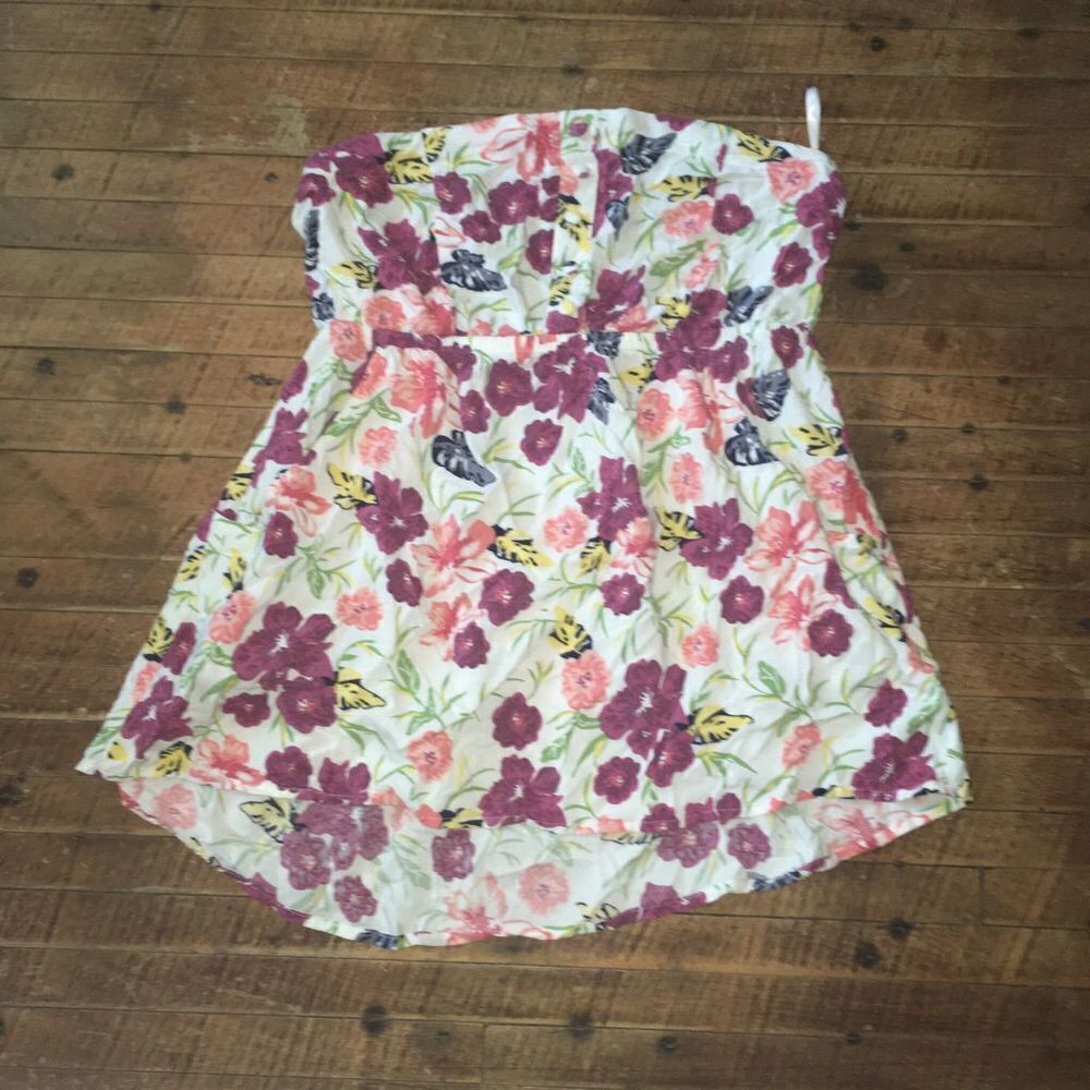 Torrid strapless floral island girl size 1x babydoll top
